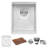 Ruvati 15" Workstation Bar Prep Sink Ledge Undermount 16 Gauge Stainless Steel Single Bowl