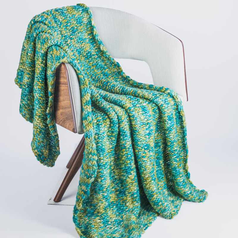 Madis Hand Woven Throw Blanket, Everglade