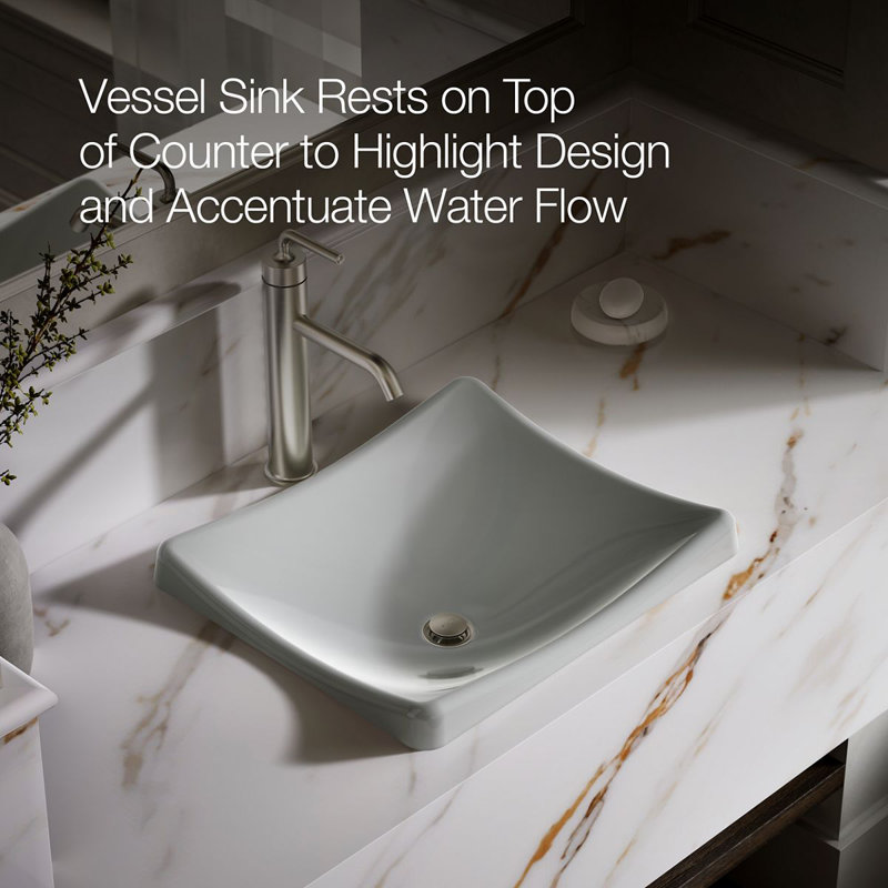 DemiLav Metal Specialty Vessel Bathroom Sink, Ice Gray