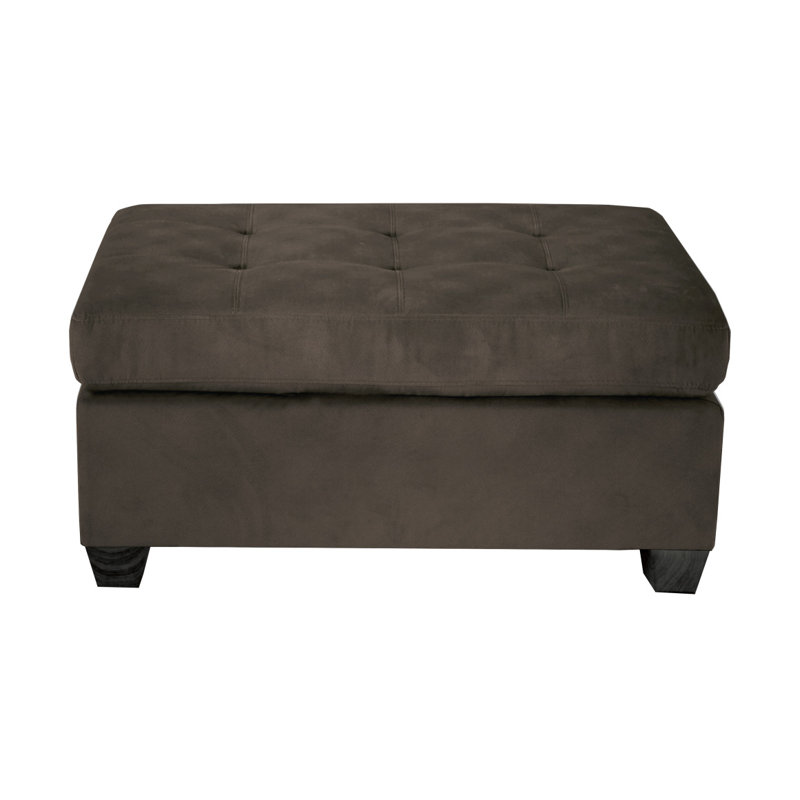 Meuble de salon moderne capitonné en microfibre taupe 1pc, Chocolat