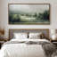 «Extra Large Tranquil River Valley, Soft Green Landscape», reproduction d'art mural-982162181-982162187