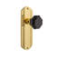 Black Crystal Waldorf Interior Mortise Door Knob with Deco Long Plate-1588275324-1588275325