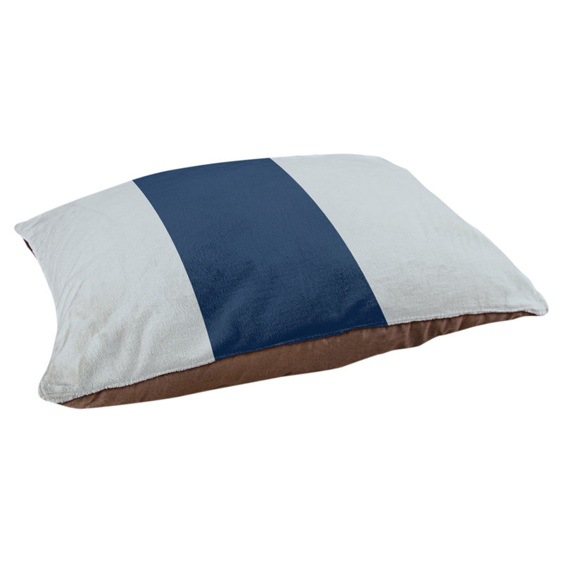 Coussin extérieur Phoenix, Très grand (l 50 po x P 40 po x H 17 po), Argent métallique / bleu marine / argent métalli