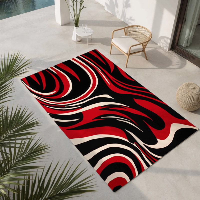 Solar Cinder Indoor And Outdoor Area Rug, Rectangle 2' x 3'