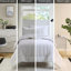 3 Pcs King/ King Puffy Comforter White - Design With 350Gsm Fill And Machine Washable