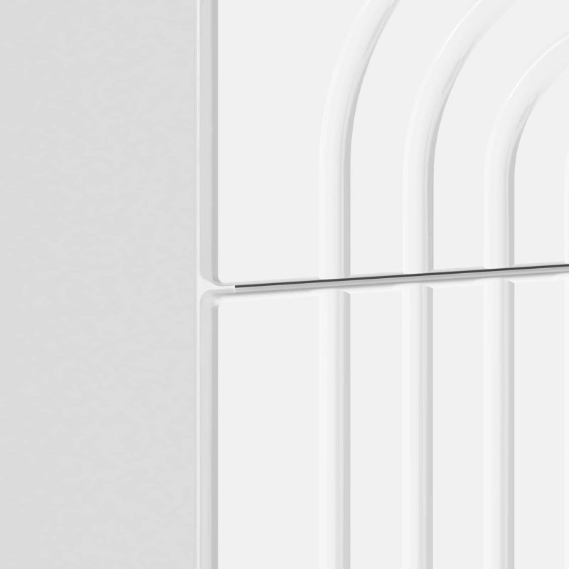 62cm W Manufactured Wood Bedside Table, High Gloss White