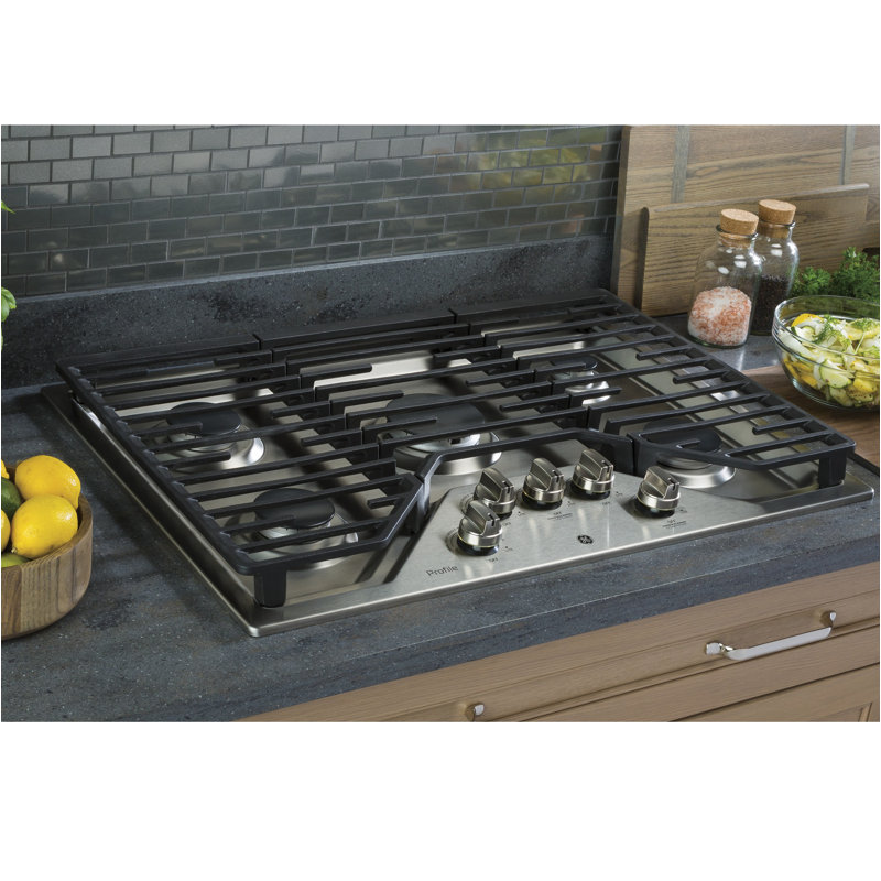 Built-in 30" Gas Cooktop with 5 Burners, Stainless Steel