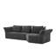 Canapé de coin spacieux 4 places, mousse gris foncé, canapé modulaire moderne pour la maison-1540528592