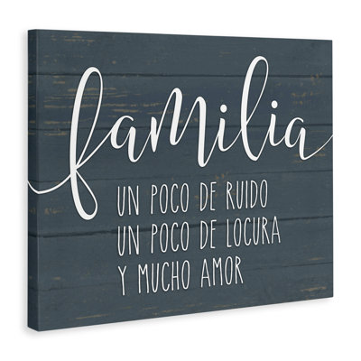 Familia Y Mucho Amor Canvas Wall Art by Lettered and Lined