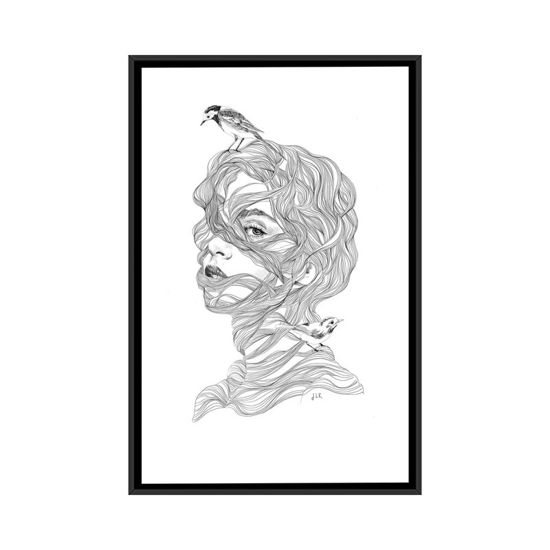 Rapunzel 1 Piece Wall Art on Canvas, 66.04 cm H x 45.72 cm W, Black Framed