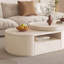 Table basse rétractable de style crème