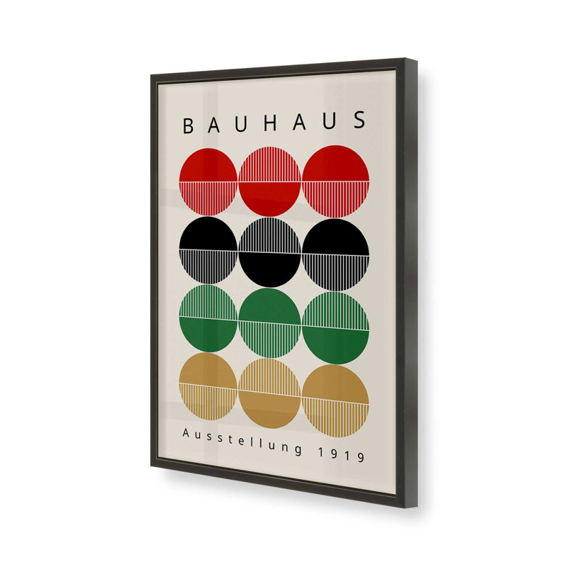 Cercles de Bauhaus rétro, H 11 po x l 9 po, Cadre photo noir satiné