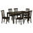 7 Piece Dining Set Consist of a Rectangle Dining Table with Butterfly Leaf and 6 Kitchen Chairs, 36x66 Inch, Cappuccino-1321396818-1273492972