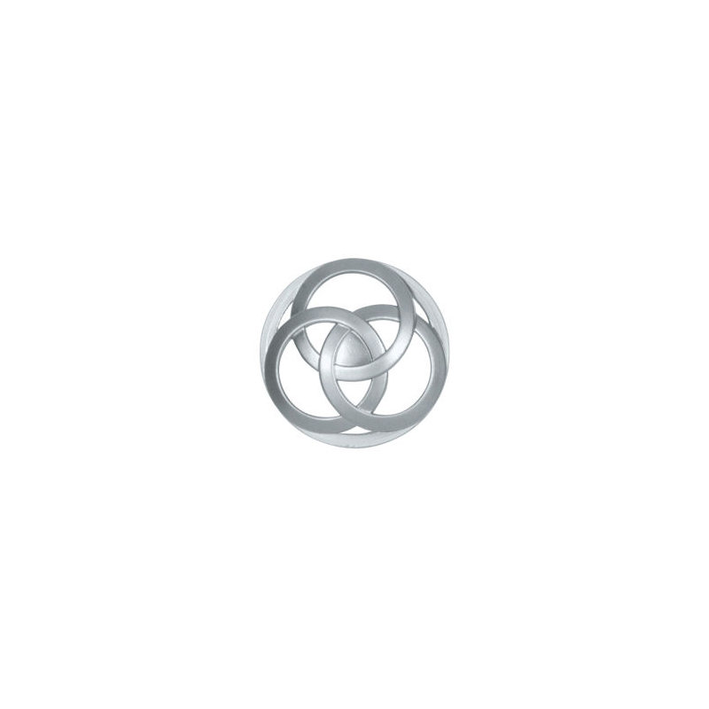(Paquet de 5) Bouton de cercles emboîtables de 1-1 / 2 po, Aluminium