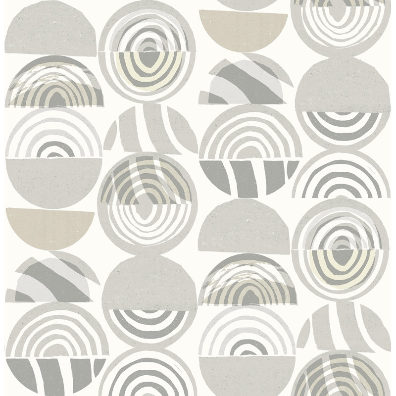 Rouleau de papier peint Seychelles Mahe L 33 pi x l 20,5 po, Gris clair