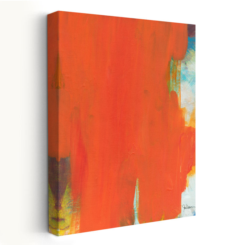 Orange Tide - Abstracts Art contemporain, H 48 po x l 32 po