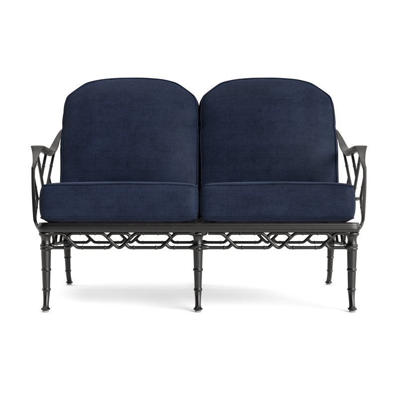 Calcutta Outdoor 2 - Seat Loveseat, Fusion Neptune, Textured Pewter