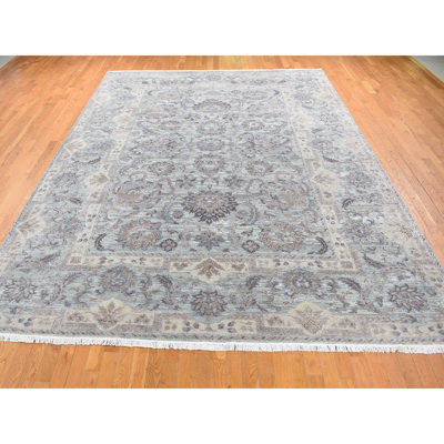 Tapis beige / gris nouvel âge unique 10 pi x 14 pi Jonel