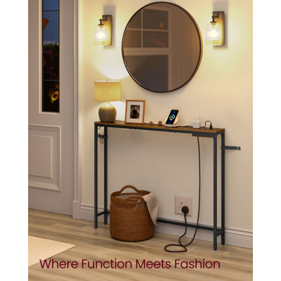 100 cm W Steel Top Console Table
