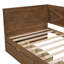 Lit de jour en bois avec 2 tiroirs et garde-corps rustique-427205309