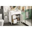 Meuble-lavabo sur pied 30 po avec lavabo, armoire de rangement autoportante avec porte à fermeture douce, 2 tiroirs-126770914