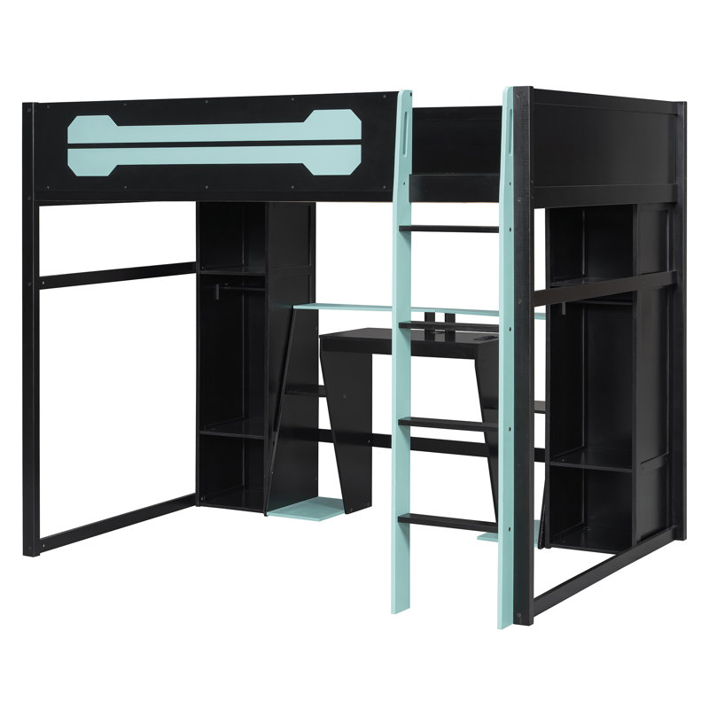 Lits multifonctionnels avec rangement, loft moderne en bois aggloméré pour la maison