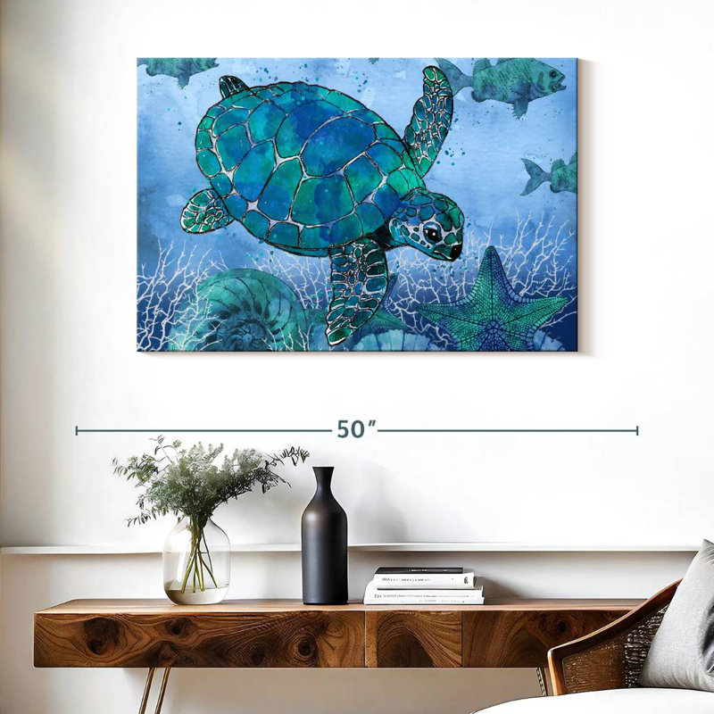 Brampt Ocean Blues, 26" H x 39" W