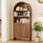 5 Tier Arched Display Cabinet, 70.8 inch Arched Storage Bookcase