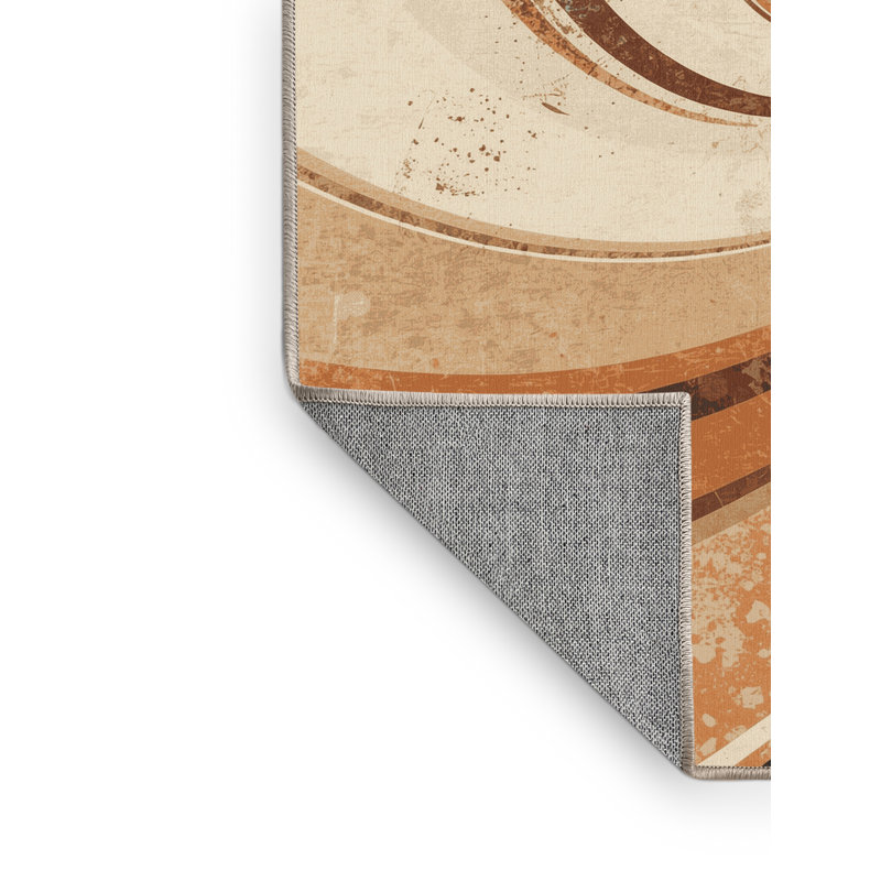 Tapis brun rustique et moderne lavable à la machine parlin, 2 pi x 3 pi