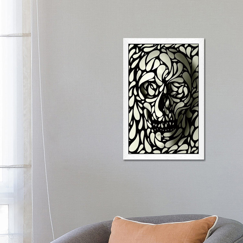 Print on Canvas, 66.04 cm H x 45.72 cm W, White Framed