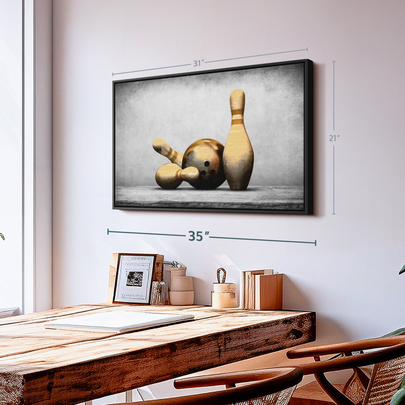 " Textured Bowling Canvas Print ", 21" H x 31" W