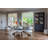 Blackbone Oak Round Solid Wood Top Metal Base Dining Table