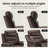 Leather Power Recliner Chair with Triple Motor Adjustment, USB/Type-C Charging & 7-Color LED Lighting – Home Theater Seating-1217350833