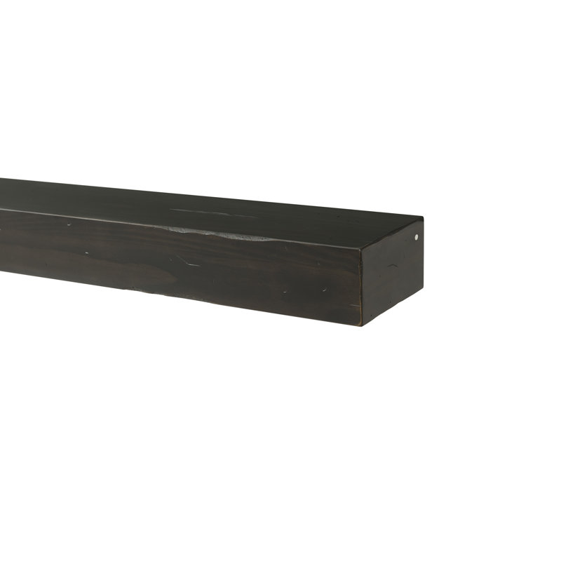 The Shenandoah Fireplace Mantel Shelf, Espresso Distressed, 72"