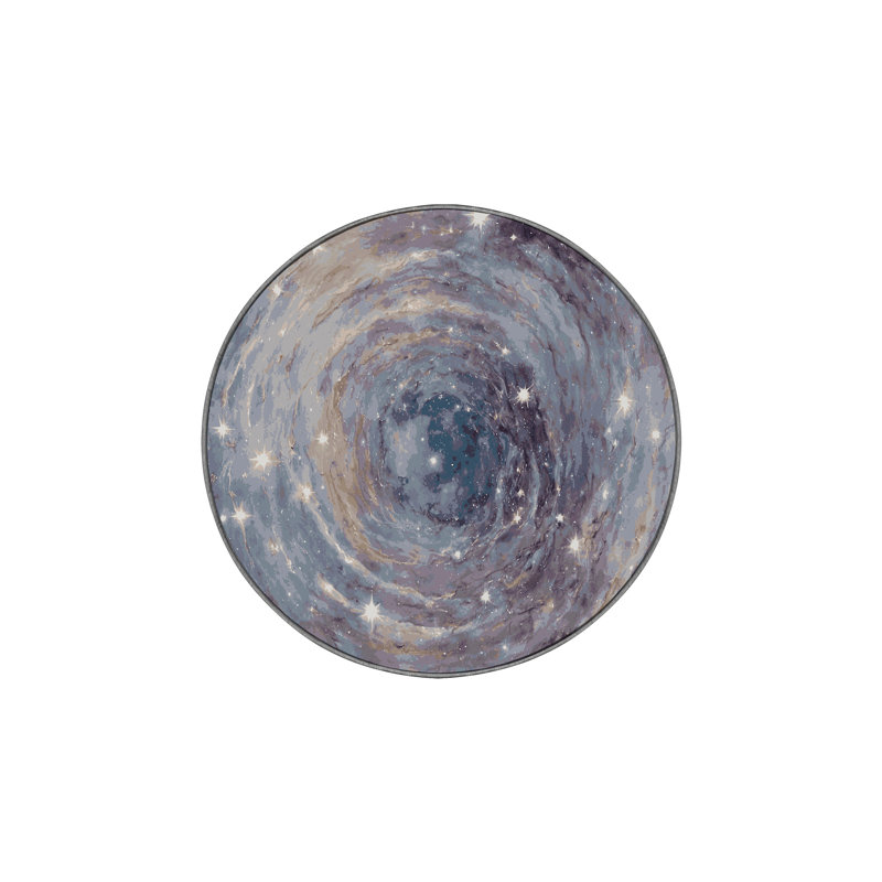 Tapis rose soyeux et moelleux, Rond 5 pi