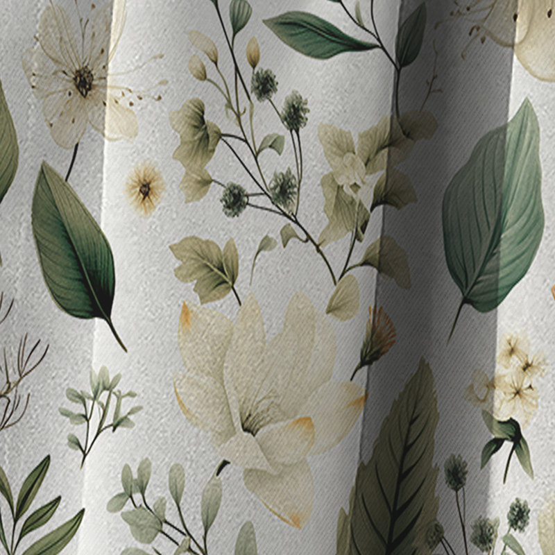 Botanical Neutrals Boho Motif I - Rideau floral - Rideau occultant floral - 1 panneaux, L 52 po x L 108 po