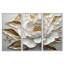 Ensemble de salon art mural pivoines blanches et dorées Bloom III-107212436-107212437