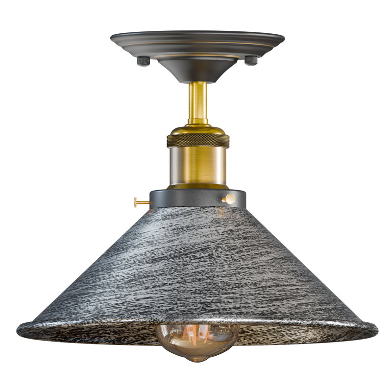 Semi Flush Mount, Brushed Silver