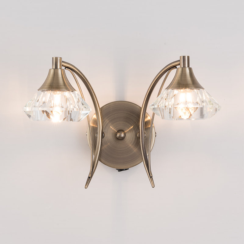 Rivale Armed Sconce, Antique Brass