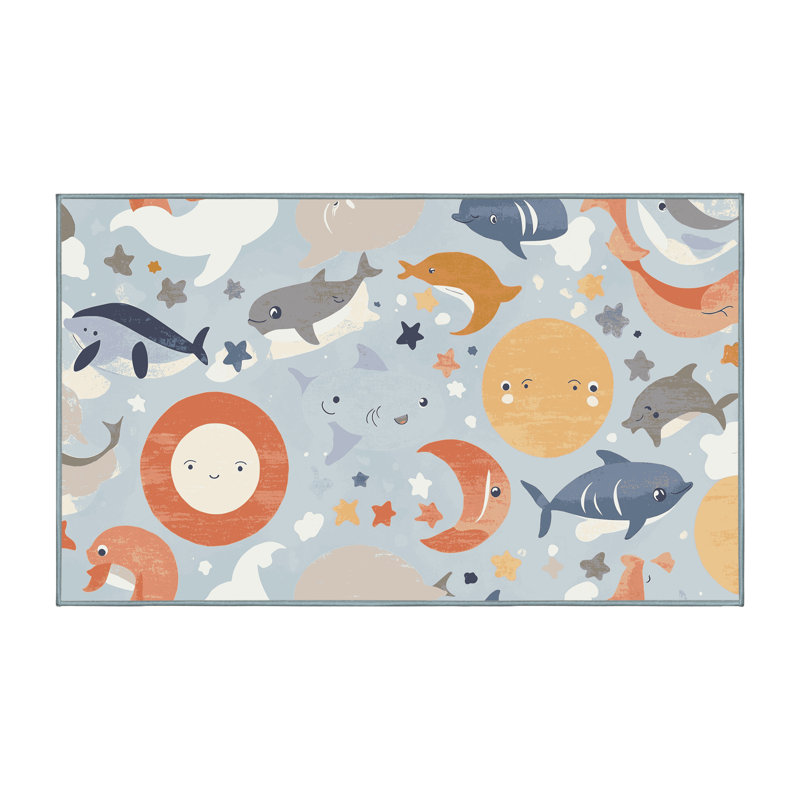 Tapis pour enfants East Urban Home, Rectangulaire 7 pi x 10 pi