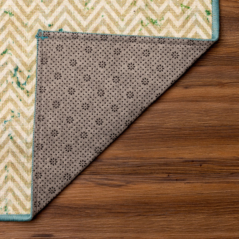 Tapis bleu sarcelle Hazel, Rectangle 5 pi x 7 pi