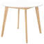Table sophistiquée de style Mid-Century moderne en blanc mat et naturel