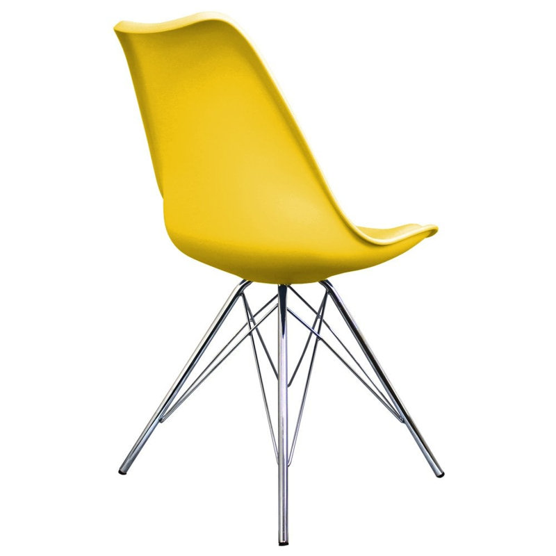 Topeka 45cm H Upholstered Side Chair, Yellow