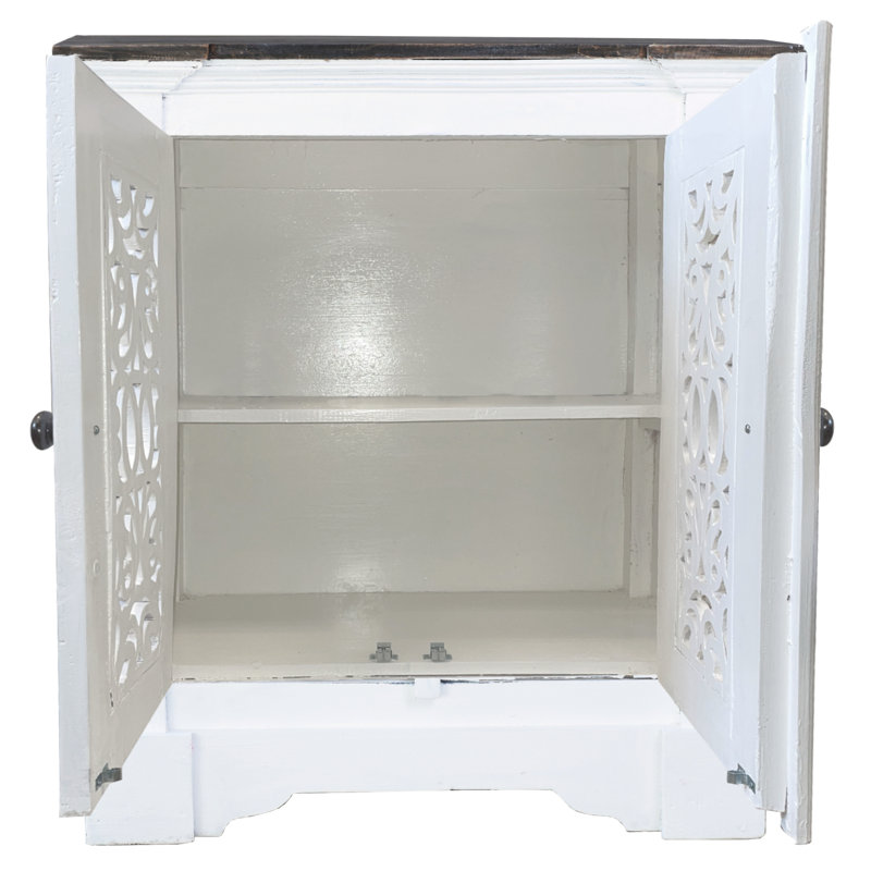 Flossie Solid Wood Accent Cabinet