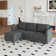 Tomario 4- Piece Upholstered L-Shaped Modular Sectional With Storage