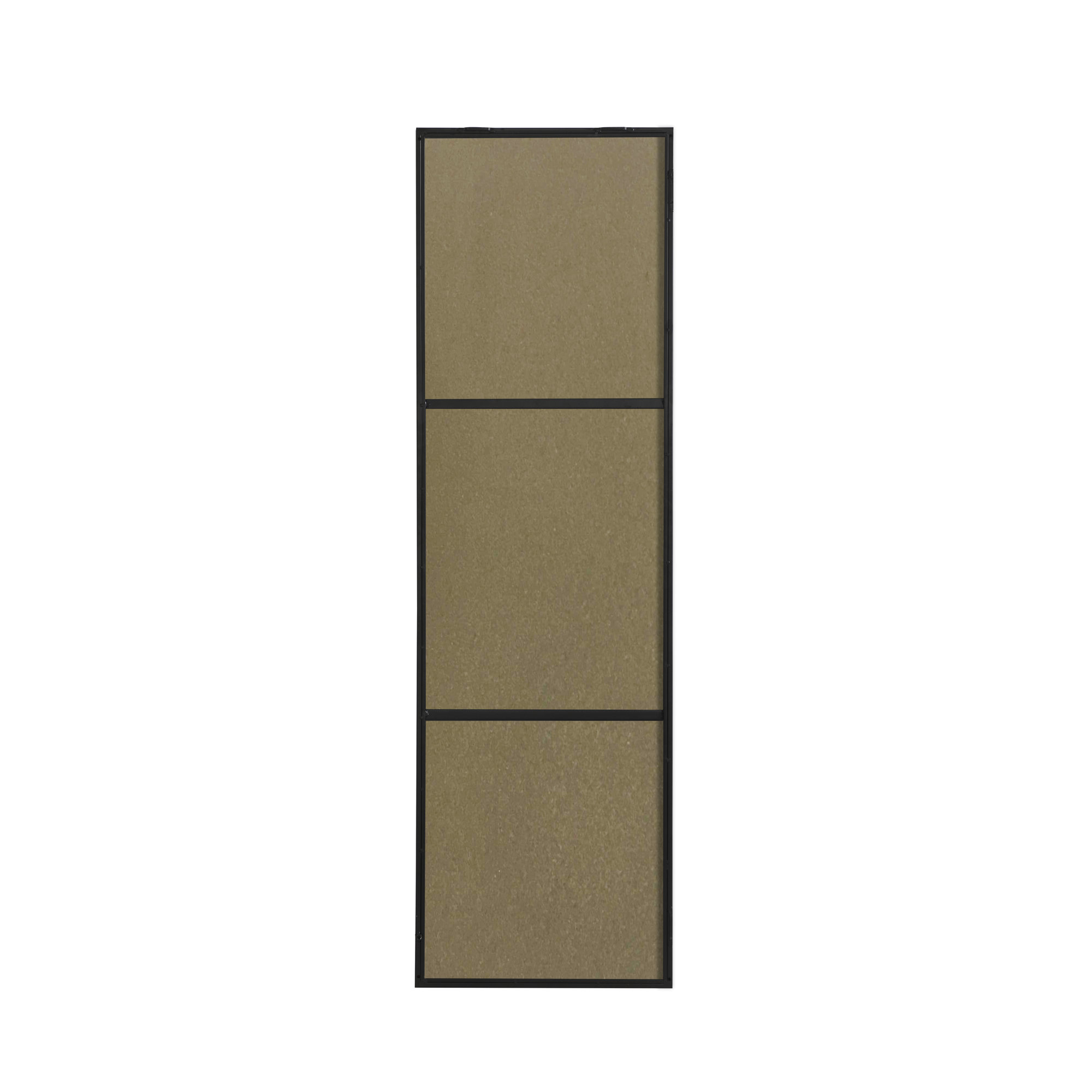Sabine Metal Rectangle Wall Mirror, Black, 60" x 18"