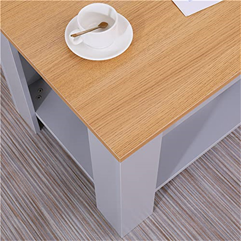 Artechworks Lift Top Coffee Table with Storage, Oak/Grey