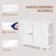 Modern Pedestal Sink Bathroom Vanity Cabinet with Adjustable Shelves and Door-2075174402