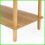 Table basse à 2 niveaux pour le salon - bois massif et amp; Panneau de fibres à densité moyenne, facile à nettoyer, rangement ouvert, pieds en bois d'hévéa stables-147176703