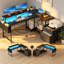 L-Shaped Metal Base Computer Desk-595841274